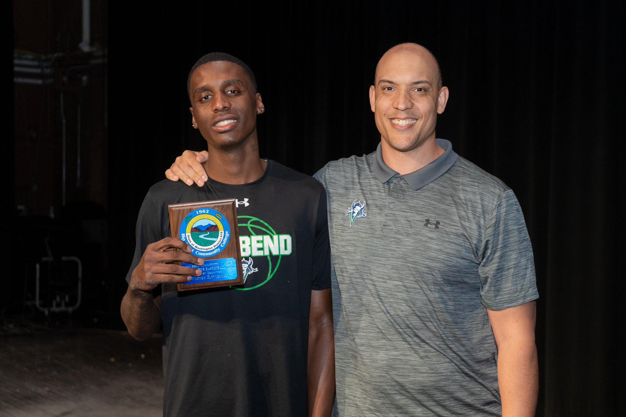 Victor Raymond and Coach Jason Hopkins