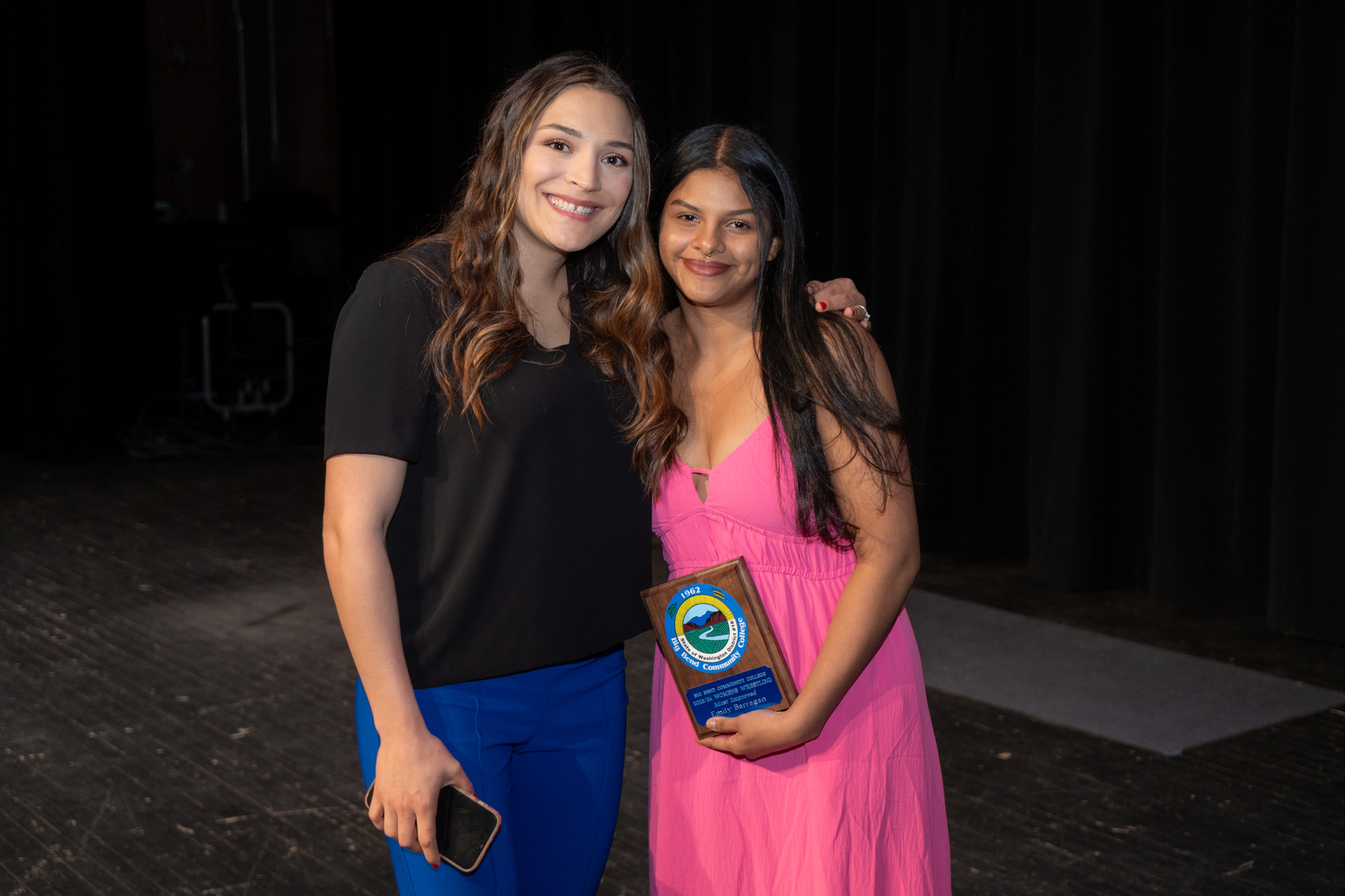 Coach Desiree Zavala and Emily Barragan