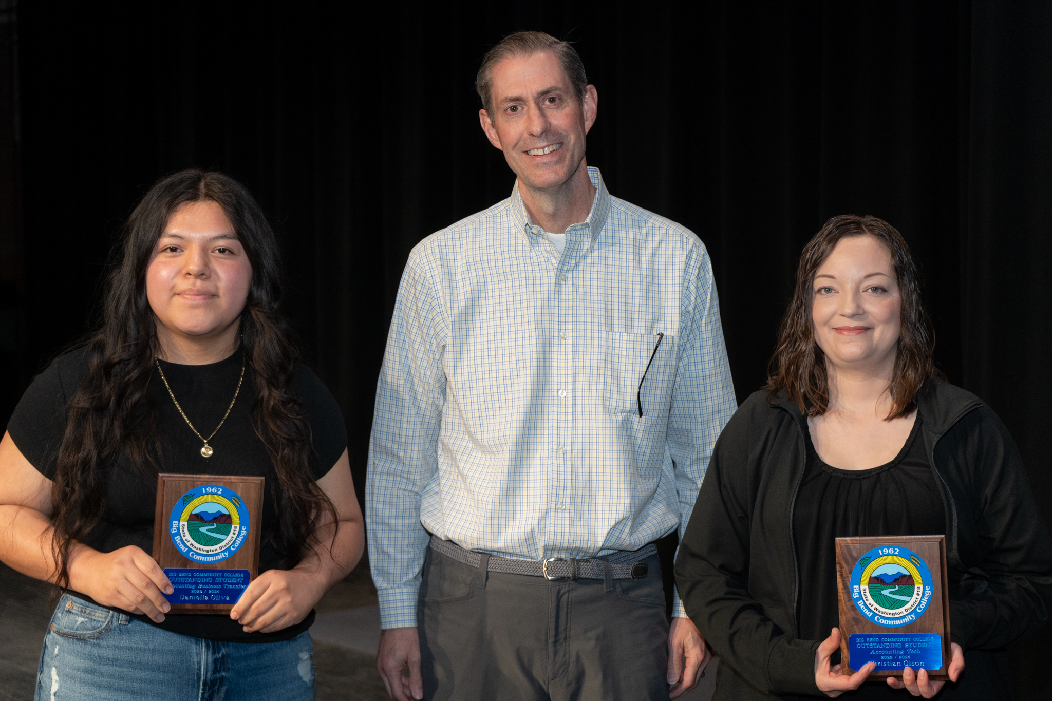 Daniella Oliva, instructor Preston Wilks, and Christian Olson