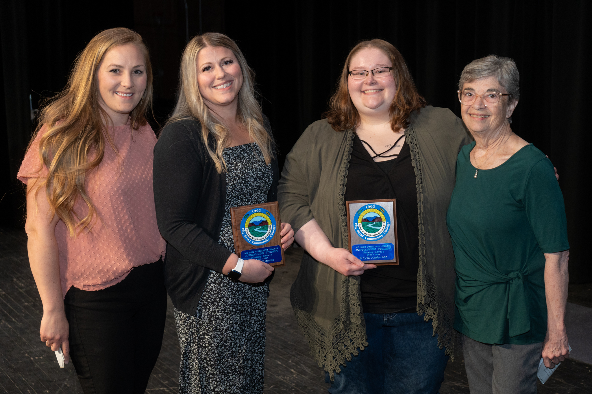 Nursing instructor Emily Eidson, Kelsey Kramer, Kayla Anderson and Director of Health Education Programs Katherine Christian