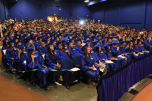 HS21 and GED students waiting for ceremony