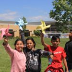 group of 3 students at solar races