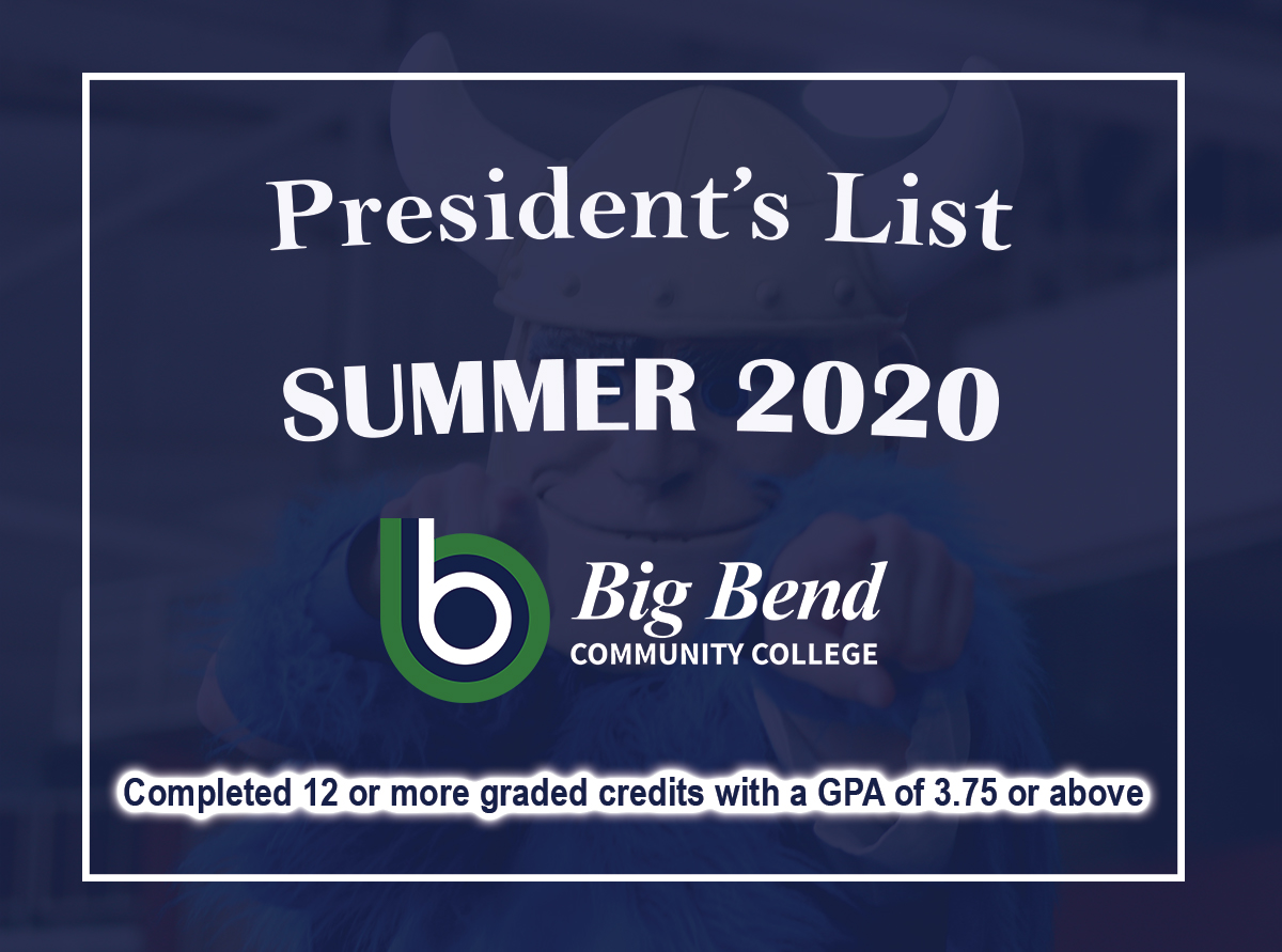 2020 Summer President's List
