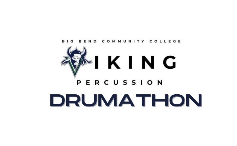 graphic with the words viking percussion drumathon