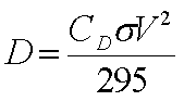 Drag equation