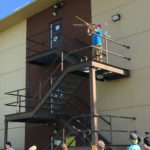 launching a glider from 3rd floor of dorm building