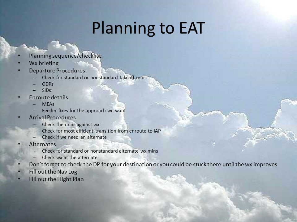 Planning to EAT slide 24