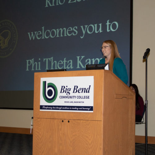 Speaker at Phi Theta Kappa induction