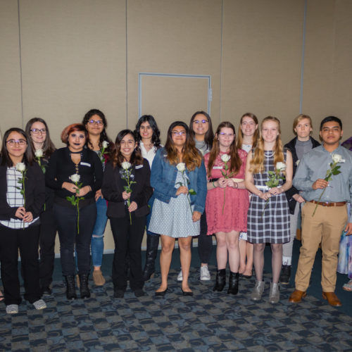 Students at Phi Theta Kappa induction