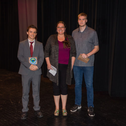 Students receiving the Outstanding Student Award