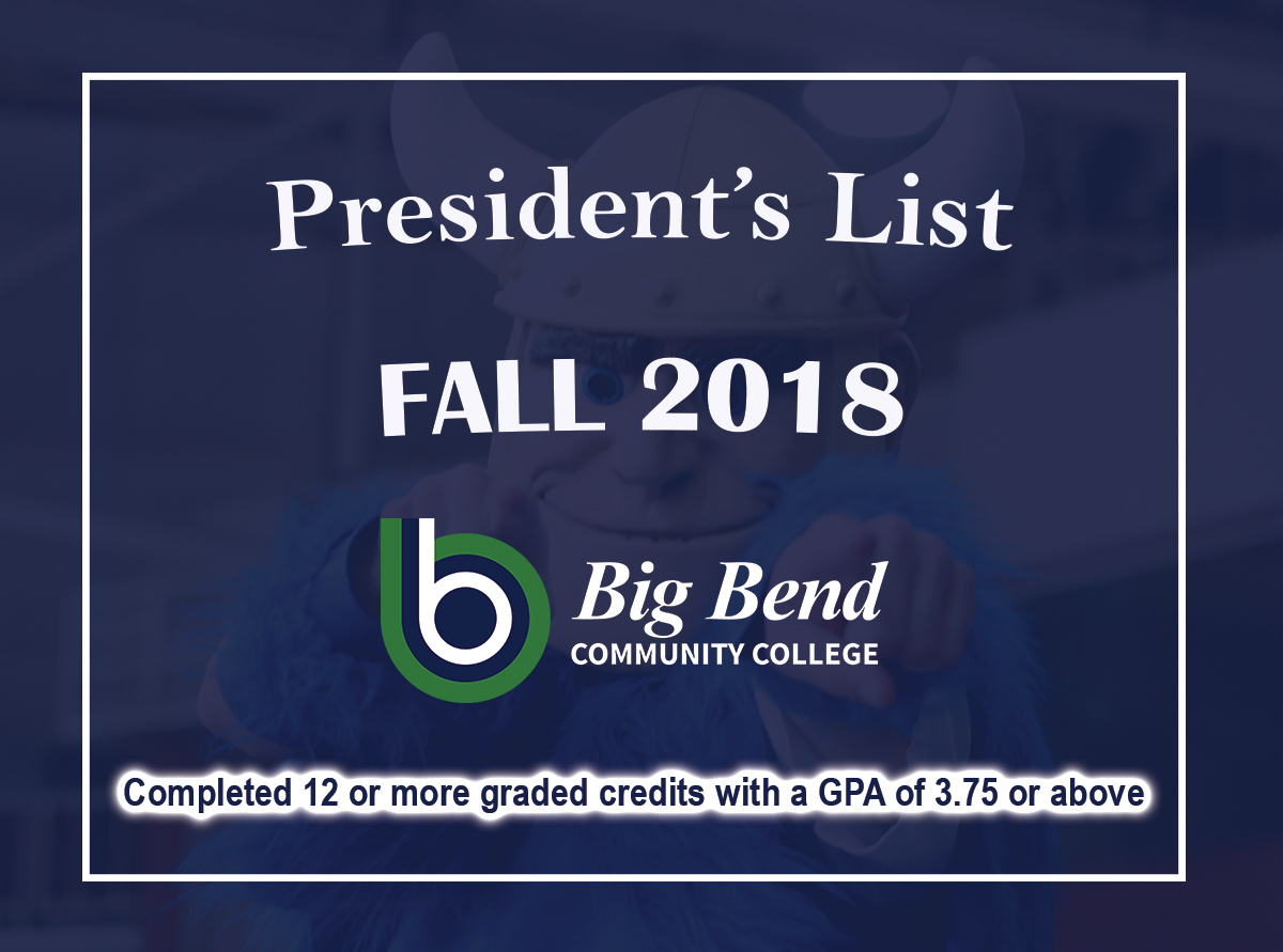 President's List Fall 2018