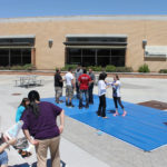 audience participates in self defense practices