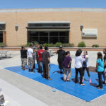 audience participates in self defense practices