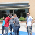 audience participates in self defense practices