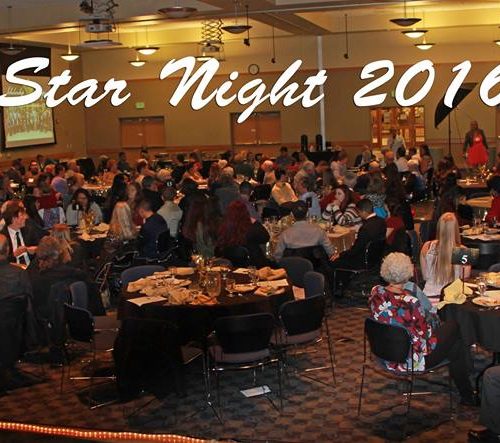 Star Night event, people sitting around tables