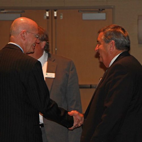 Star Night event, people handshaking