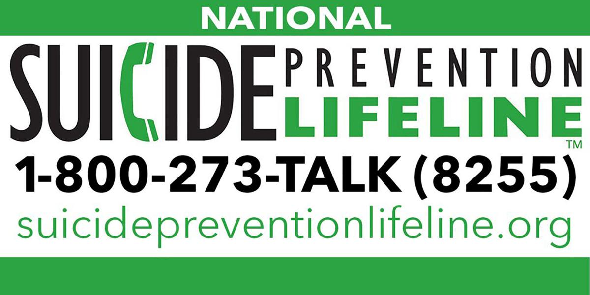Suicide Prevention Lifeline phone number 1-800-273-TALK