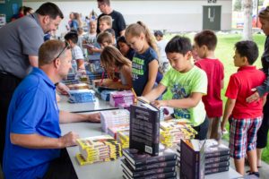 families receiving book donations