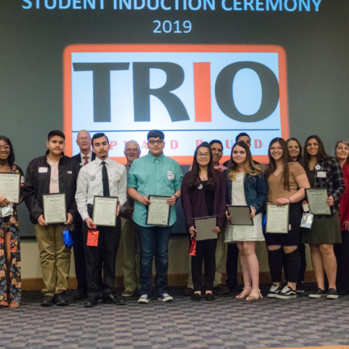 Students at TRIO member induction