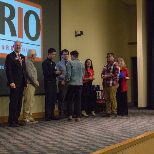 Students at TRIO member induction