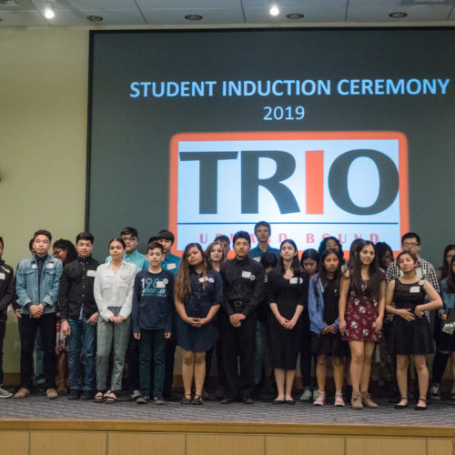 Students at TRIO member induction