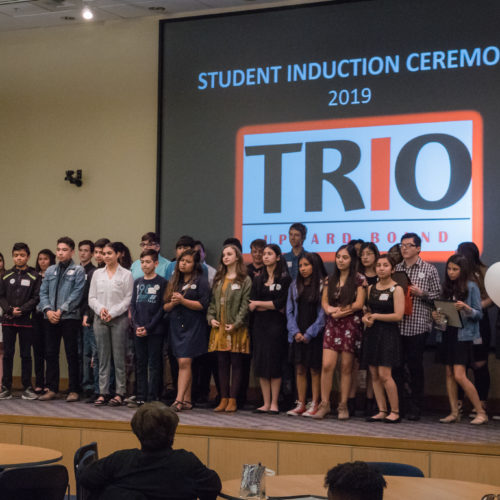 Students at TRIO member induction