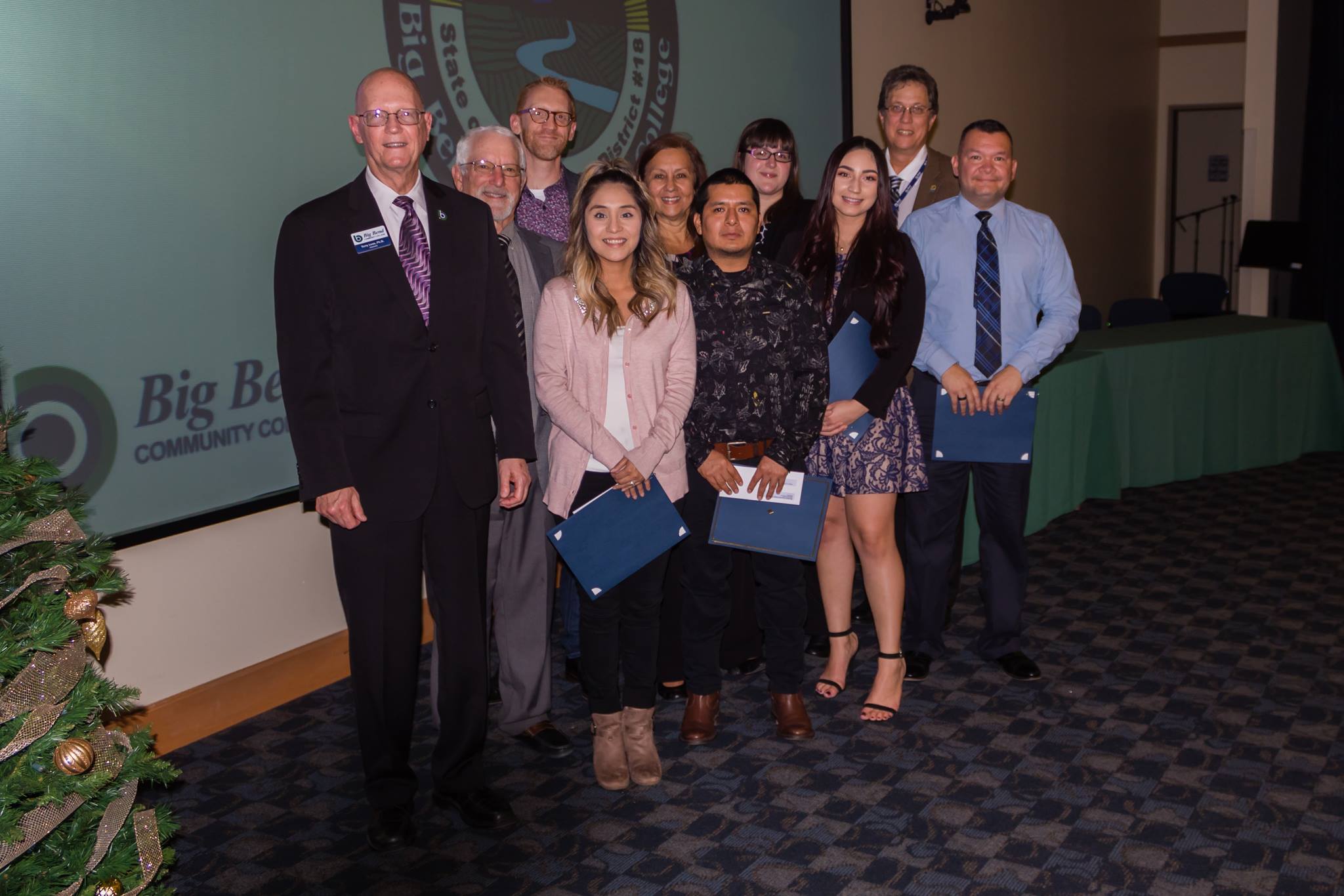 Dr. Lease, faculty and students at the Transforming Lives Night