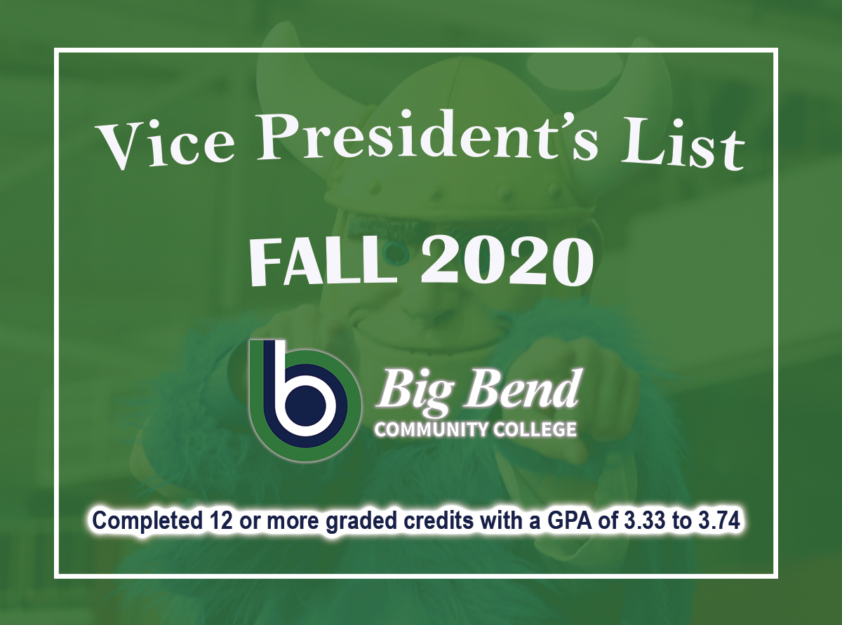 Vice President's list fall 2020