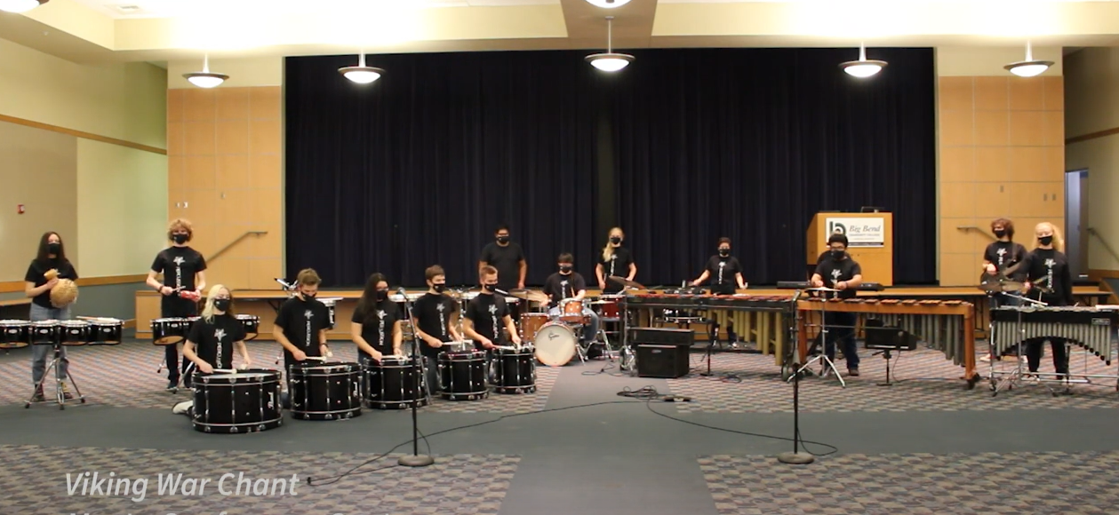 BBCC Viking Percussion performs Viking War Chant