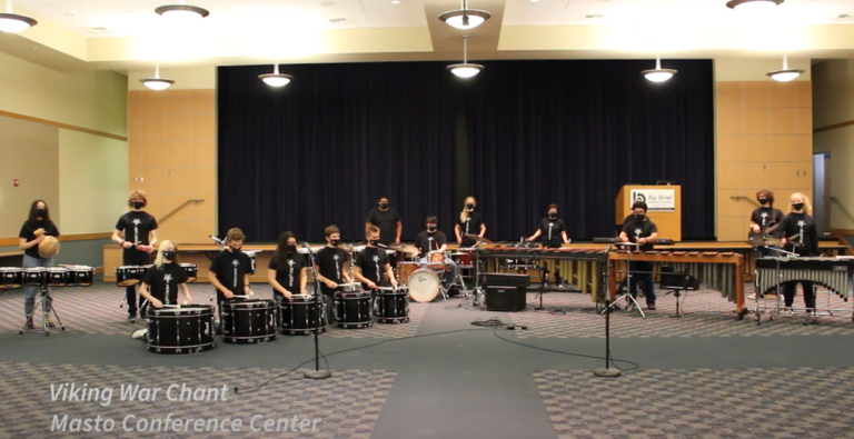 BBCC Viking Percussion performs Viking War Chant