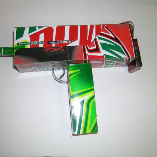 Cardboard gun art project