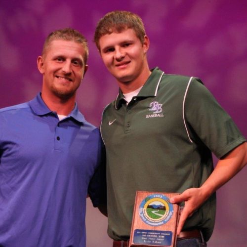 Teacher and student at outstanding student recognition event