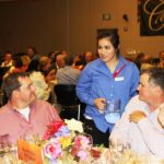 guests enjoying dinner