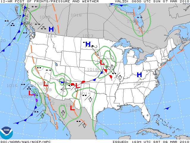 Weather Map of the USA