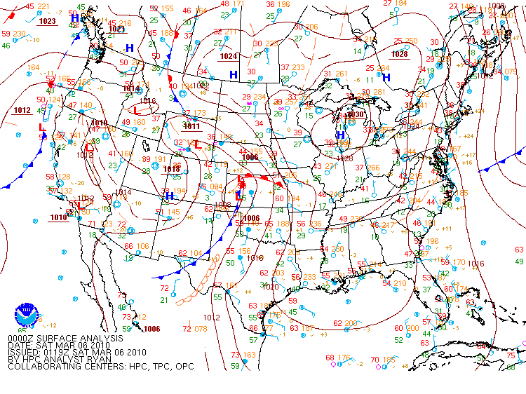 Weather Map of the USA