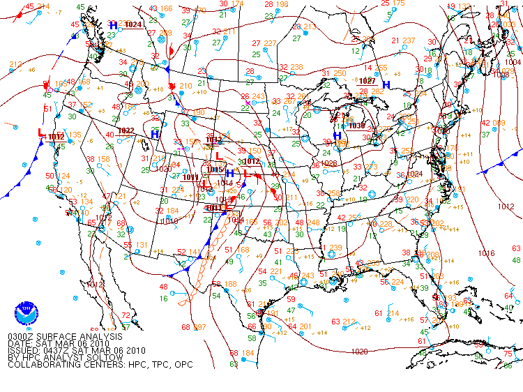 Weather Map of the USA