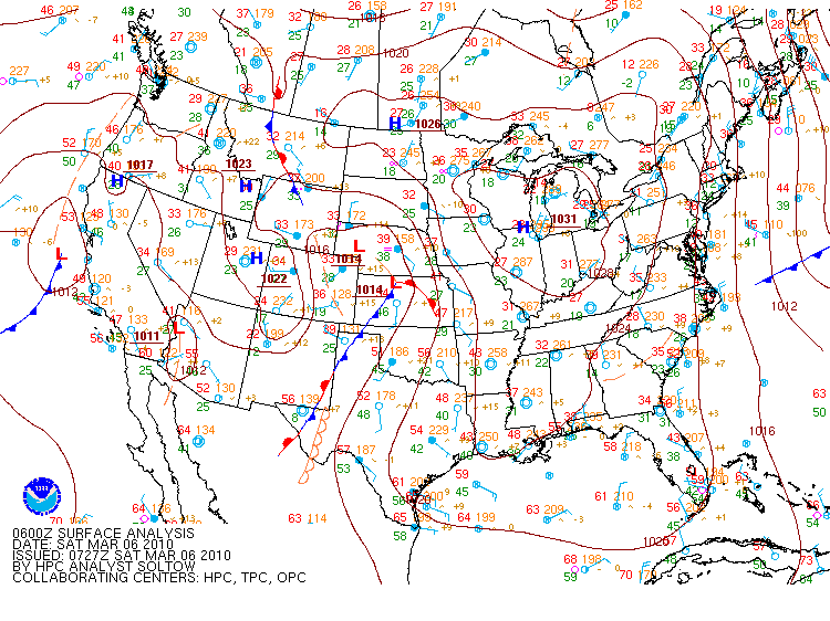 Weather Map of the USA