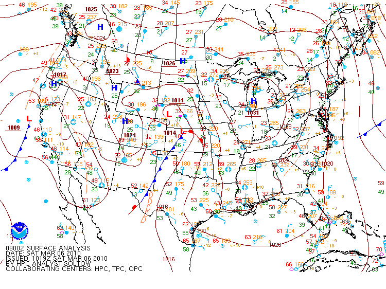 Weather Map of the USA