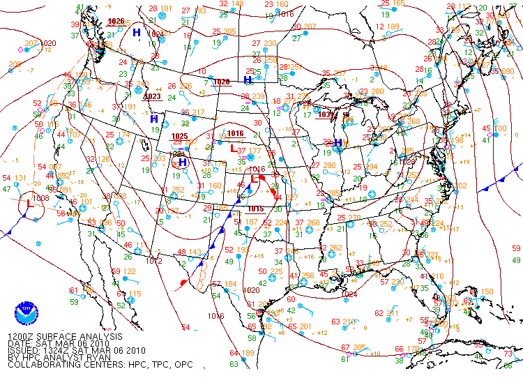 Weather Map of the USA