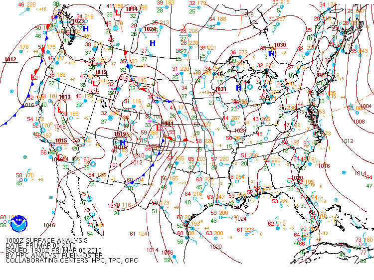 Weather Map of the USA