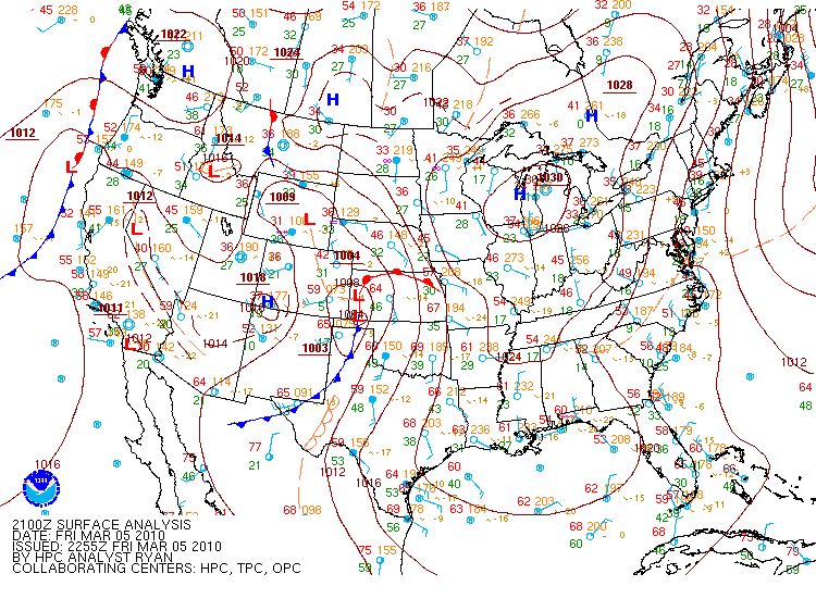 Weather Map of the USA