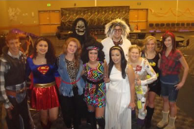 Students at ASB costume event