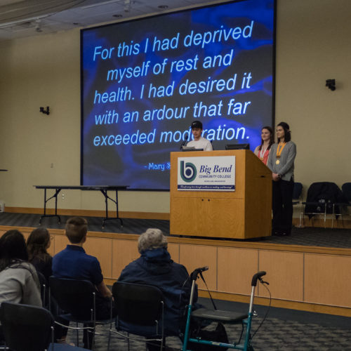 Speaker at Phi Theta Kappa induction