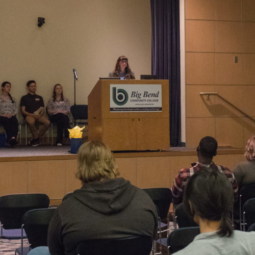 Speakers at Phi Theta Kappa induction