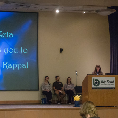 Speakers at Phi Theta Kappa induction