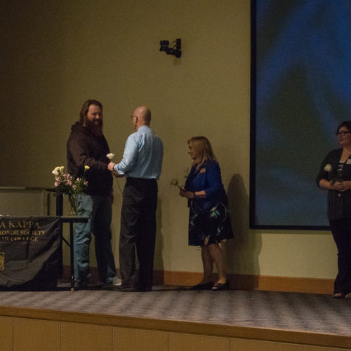 New student inducted to Phi Theta Kappa