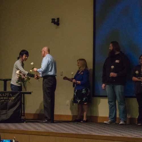 New student inducted to Phi Theta Kappa