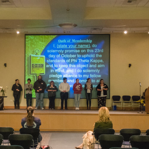 New students inducted to Phi Theta Kappa