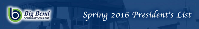 Spring 2016 President's list Banner